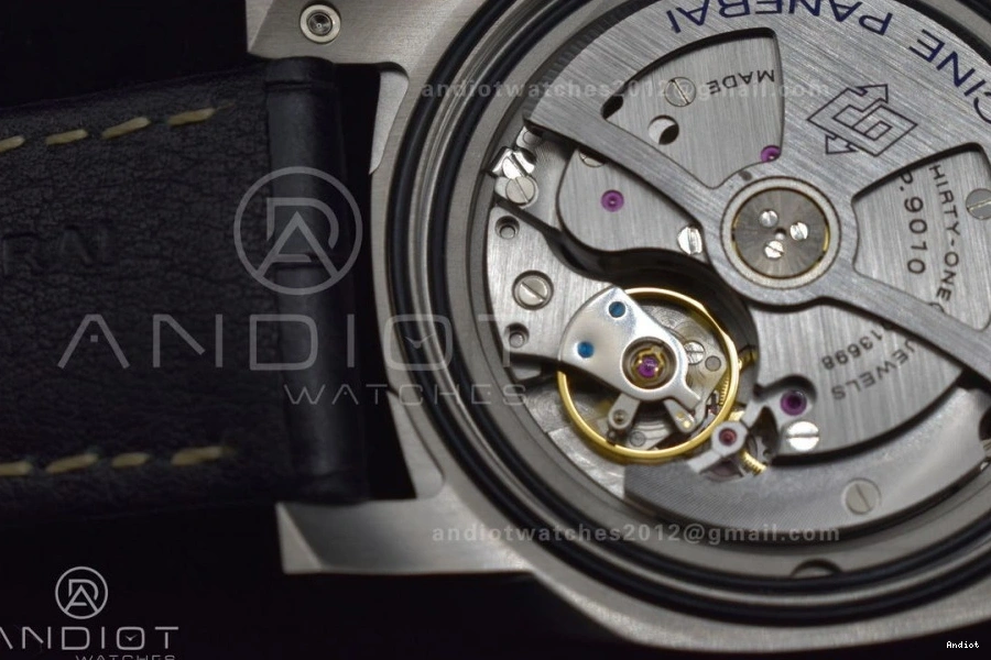 on Black Black Dial  Best Leather Strap VSF P.9010 PAM1312 1:1 Edition 0505